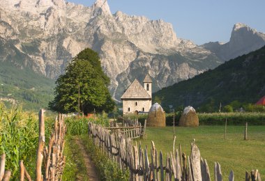 Theth Valley In Albanian Alps clipart
