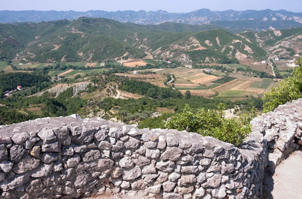 Paisaje albanés desde el castillo de Petrele — Foto de Stock