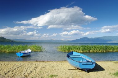 Cloudscape On Prespa Lake, Republic Of Macedonia clipart