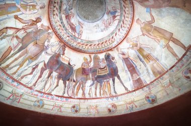 Fresco In Tomb Of Thracian King clipart