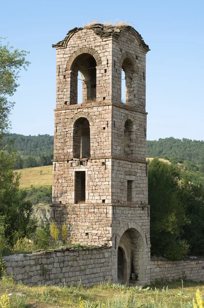 Belltower v Voskopoja (Moscopole), Albánie — Stock fotografie