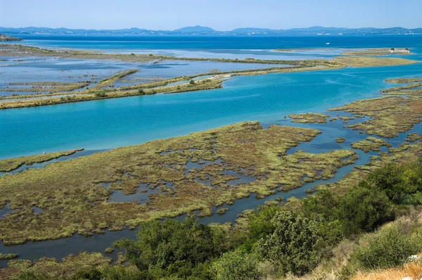 Butrint 国立公園、アルバニアの湖 — ストック写真