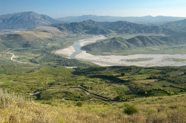 Valle fiume Vjosa, Albania — Foto Stock