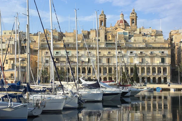 Waterfront Of Senglea Marina, Malta — Stock Photo, Image