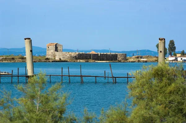 Trojúhelníková pevnost Butrint, Albánie — Stock fotografie