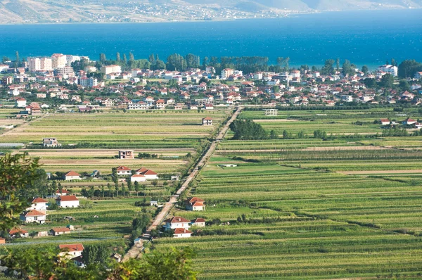 Pogradec Town In Southeastern Albania — Stok Foto