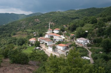 White Village And Mosque In The Thrace Greece clipart