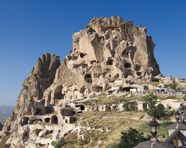 Uchisar Castle in Cappadocia, Turkey — Stock Photo, Image