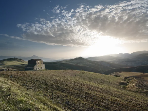 Sunset On The Countryside And Cloudscape — ストック写真