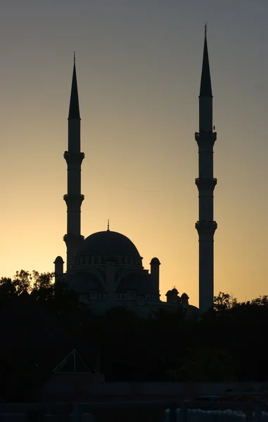 Silhouette Of Minarets At The Sunset — Stock Photo, Image