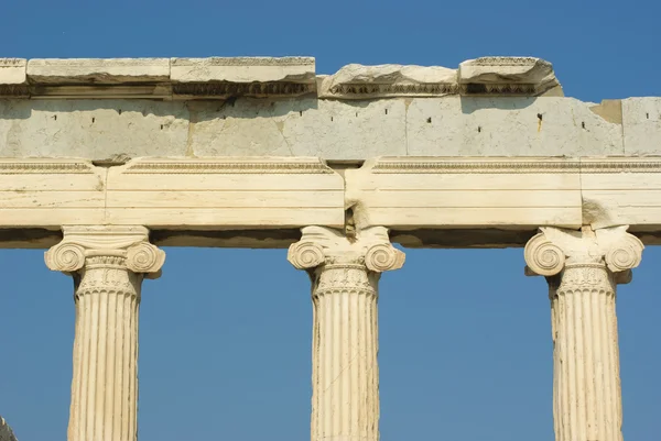 Capitals greek on Acropolis — Stock Photo, Image