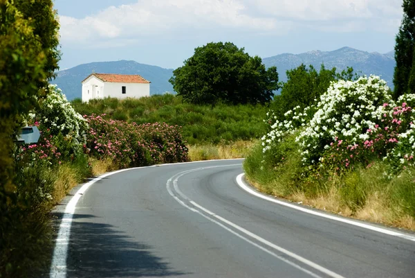 White rural church — Stock Photo, Image