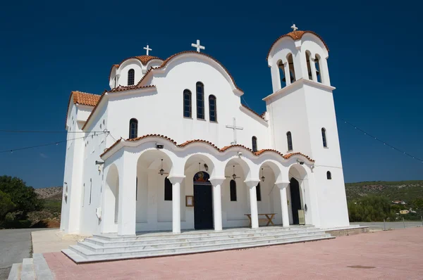 Iglesia griega blanca — Foto de Stock