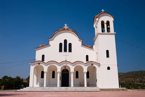 Greek White Church — Stock Photo, Image