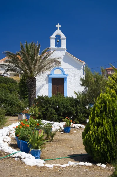 Griego Capilla Blanca — Foto de Stock