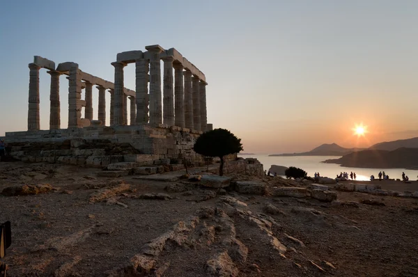 Griechischer Tempel bei Sonnenuntergang — Stockfoto