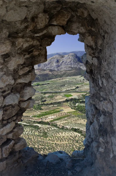 Landscaped through a hole — Stock Photo, Image