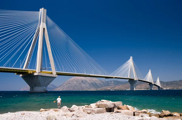 Cable stayed bridge, Greece — Stock Photo, Image