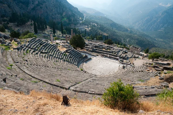 Greek Theatre in Delphi Stock Photo