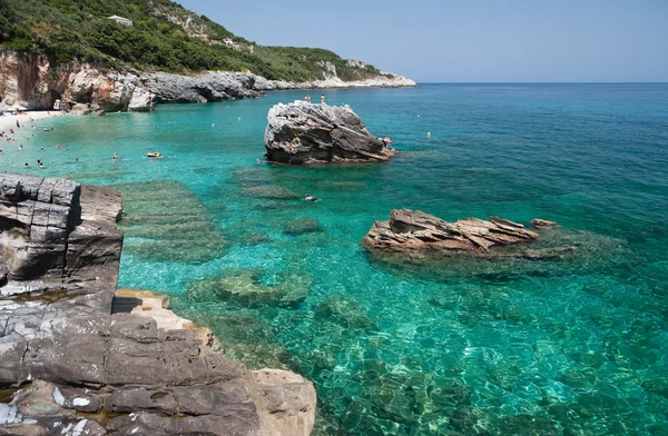 Beach of Mylopotamos (horizontal — 스톡 사진