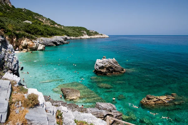 Beach of Mylopotamos (horizontal — 스톡 사진