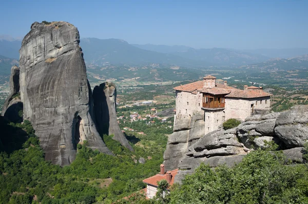 Monastère Roussanou And Valley Meteora, Grèce — Photo