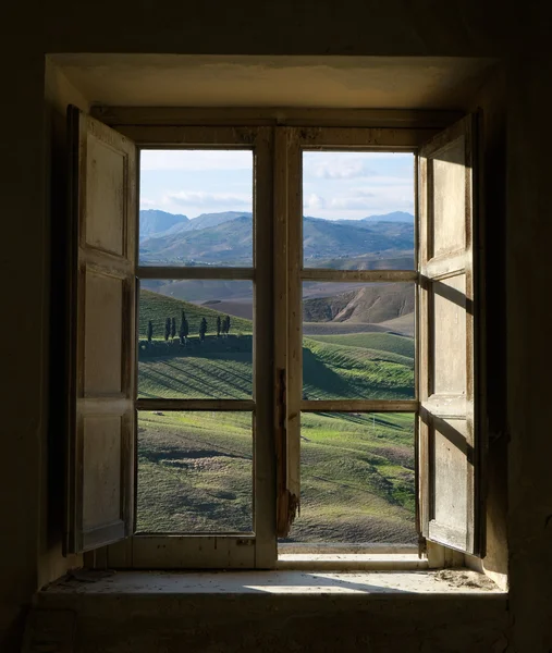 landscape trough the window