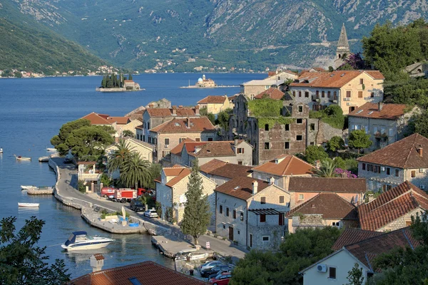 Perast aldeia de Kotor Bay, Montenegro — Fotografia de Stock