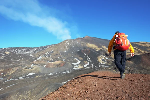 Hiking On Etna Park, Sicily — Stock Photo, Image