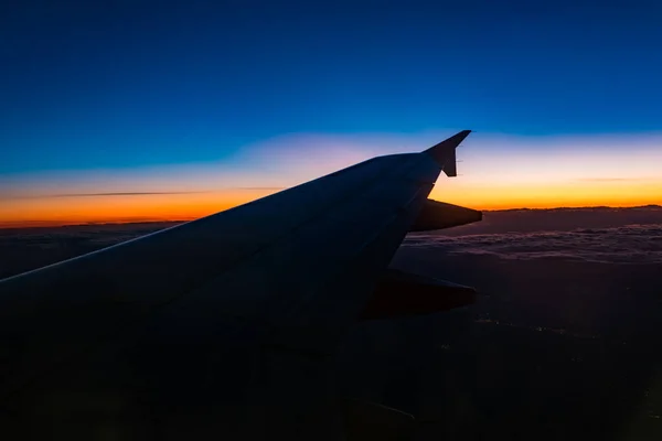 Espaço Aéreo Britânico Reino Unido Maio 2018 Pôr Sol Sobre — Fotografia de Stock