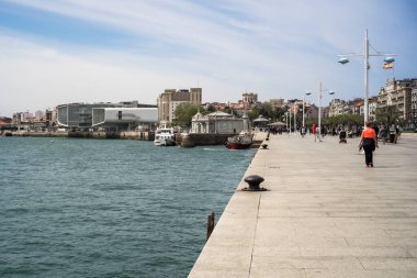 Santander, İspanya; 16 Nisan 2017: Limanın manzarası.