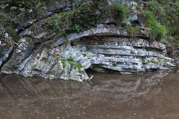 Layered rocks on river 6 — Stock Photo, Image