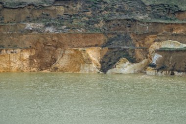 Eski batık silis kum bir katmanlı sahil 01 ile benim