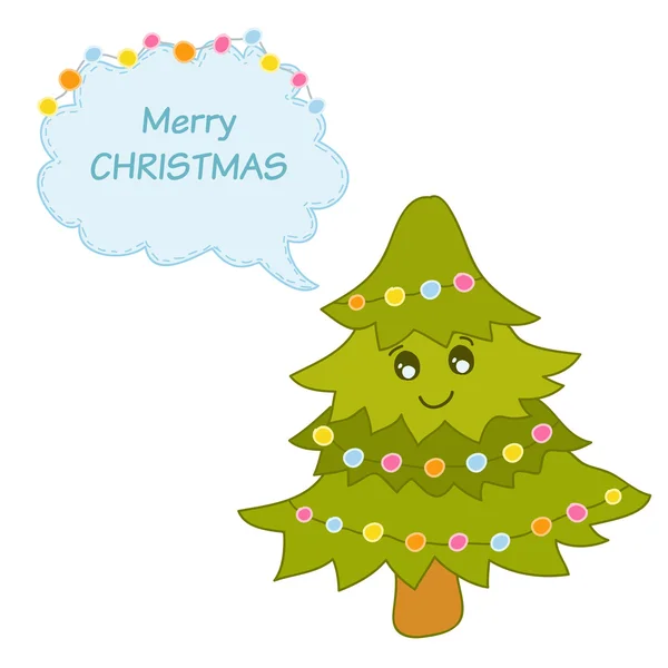Χαριτωμένο χριστουγεννιάτικο δέντρο — Διανυσματικό Αρχείο
