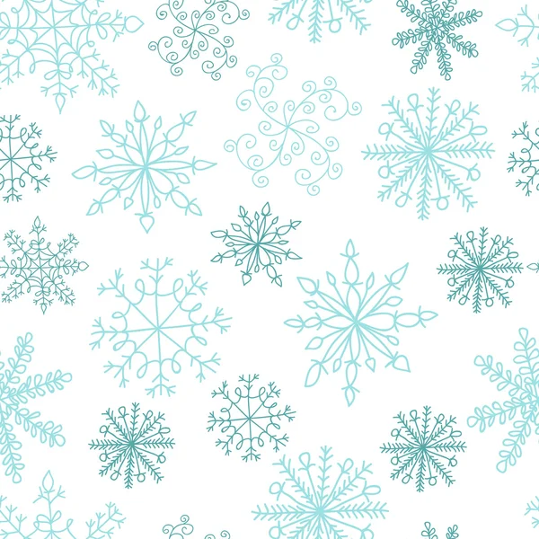 Безшовний візерунок зі сніжинками — стоковий вектор