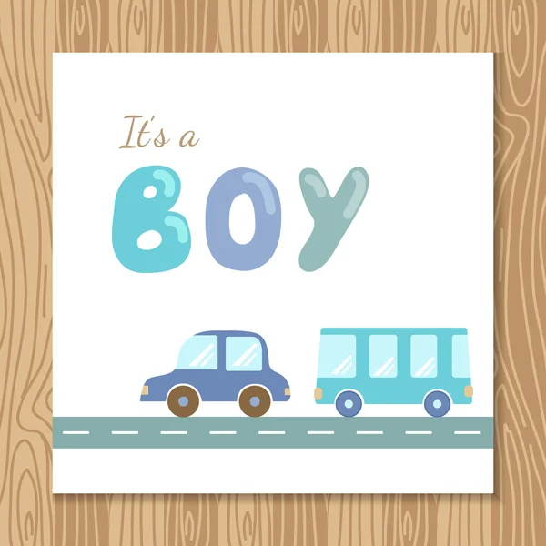 Μωρό αγόρι κάρτα ντους — Διανυσματικό Αρχείο