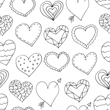 Doodles kalpleri ile dikişsiz desenler