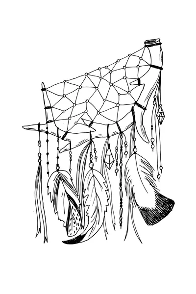 Американських індіанців традиційним символом dreamcatcher — стоковий вектор