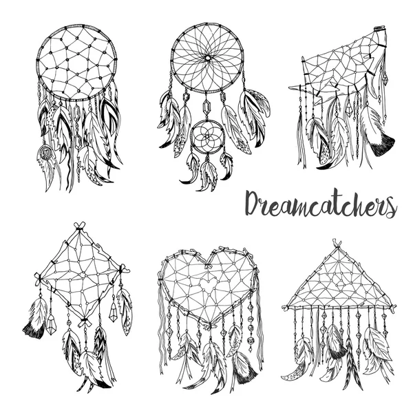 Američtí indiáni tradiční symbol dreamcatcher — Stockový vektor