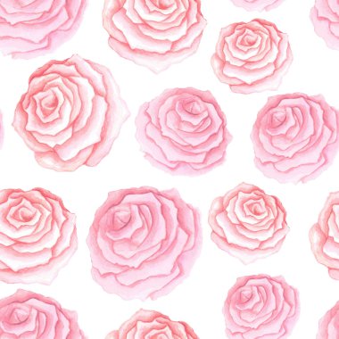 Pembe güllerle kusursuz desen