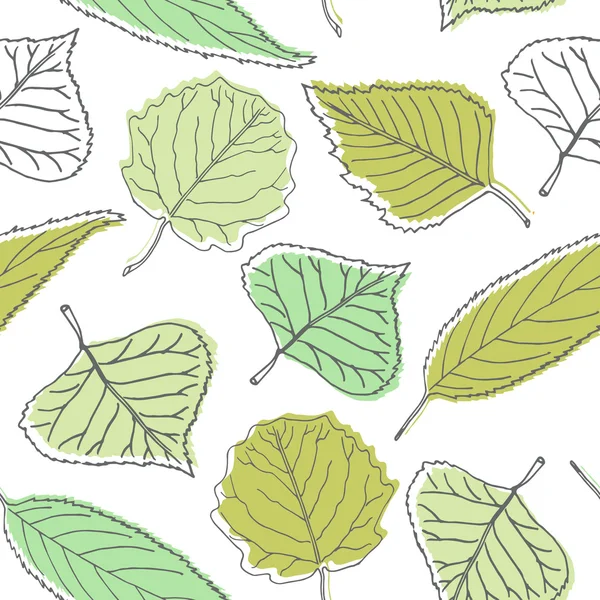 녹색 잎이 달린 가시없는 무늬 — 스톡 사진