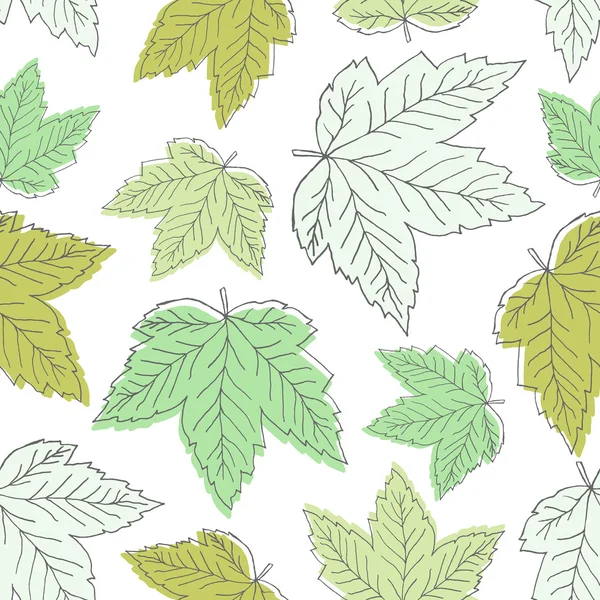 Seamless pattern with green leaves — Stock Photo, Image