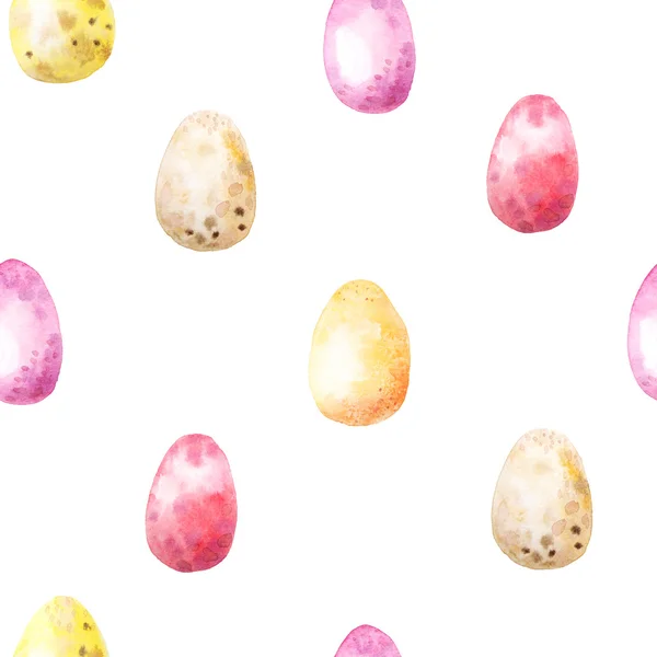 Seamless pattern with watercolor easter egg — 스톡 사진
