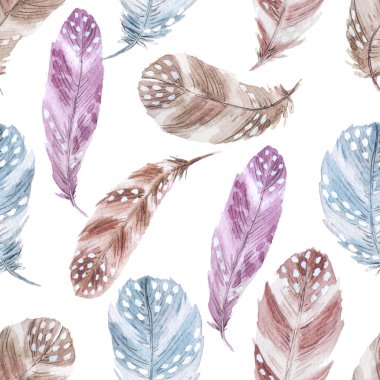 Suluboya tüyler seamless modeli