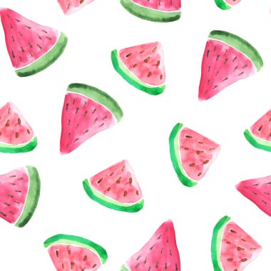 Suluboya karpuz ile Seamless Modeli
