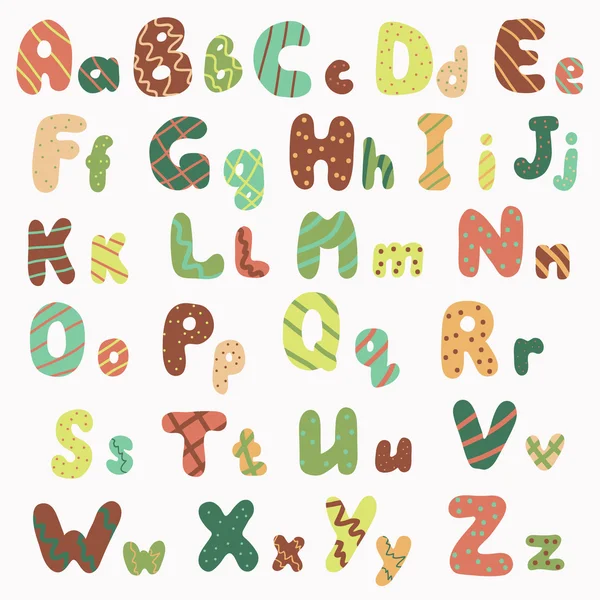 Hand drawn alphabet — Stock Vector