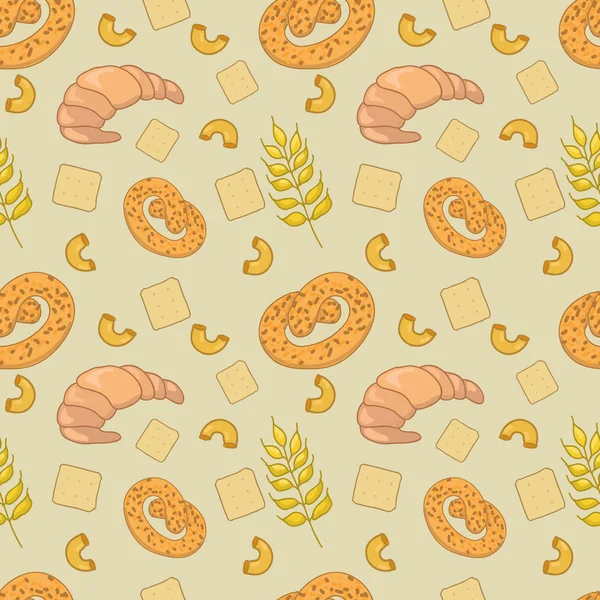 stock vector Seamless pattern with bread