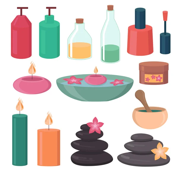 Conjunto de elementos de spa — Vector de stock