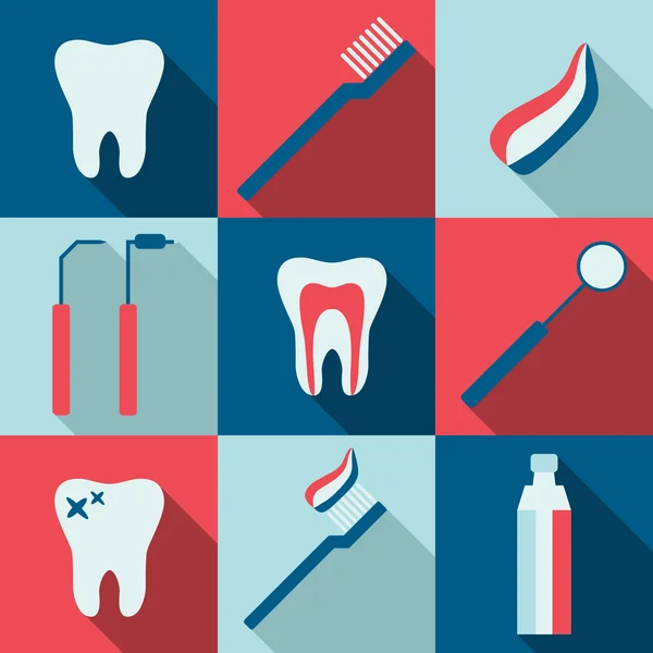 Ícones dentários —  Vetores de Stock