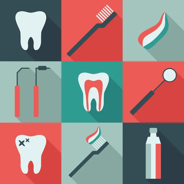 Dental icons — Stock Vector